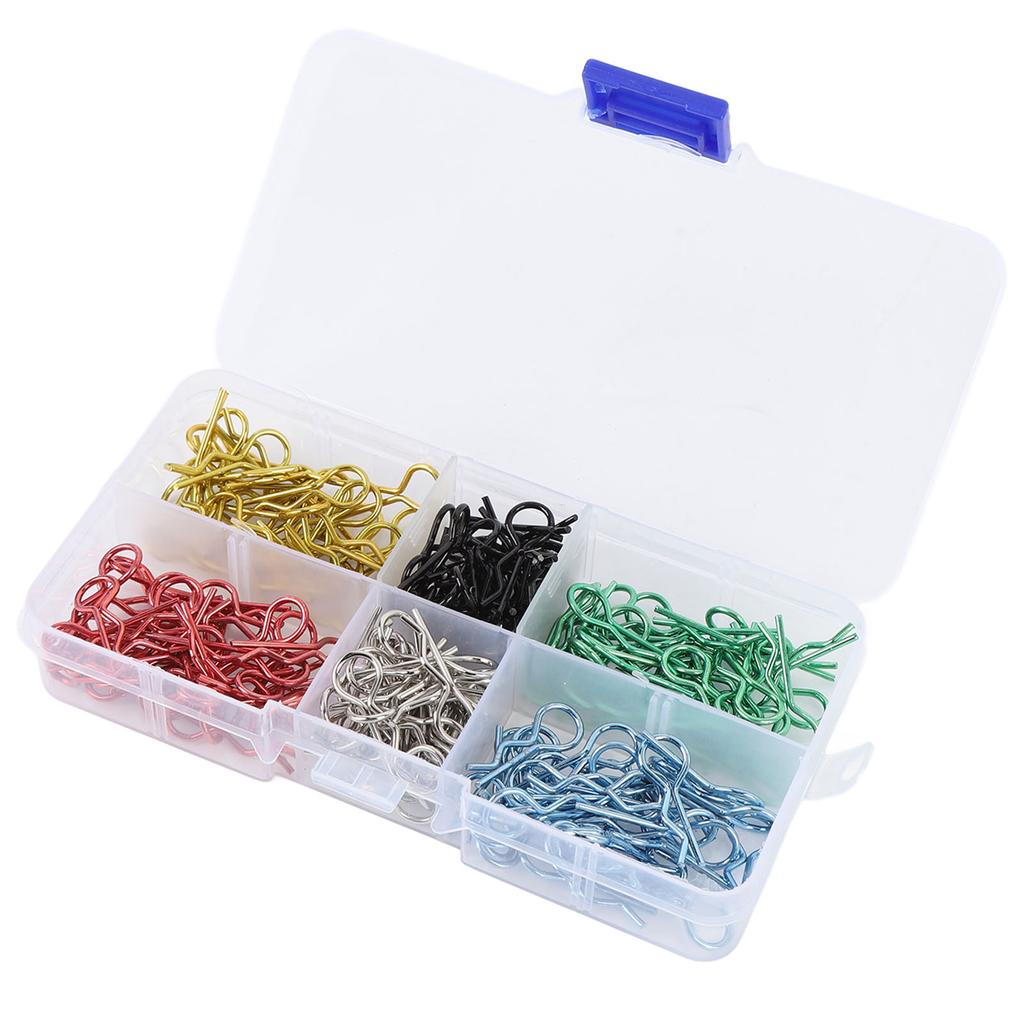 180pcs RC Car Body Clips Colorful Anti Deformation Metal RC Car R Shaped Pins Set for 1/10 1/12 RC C