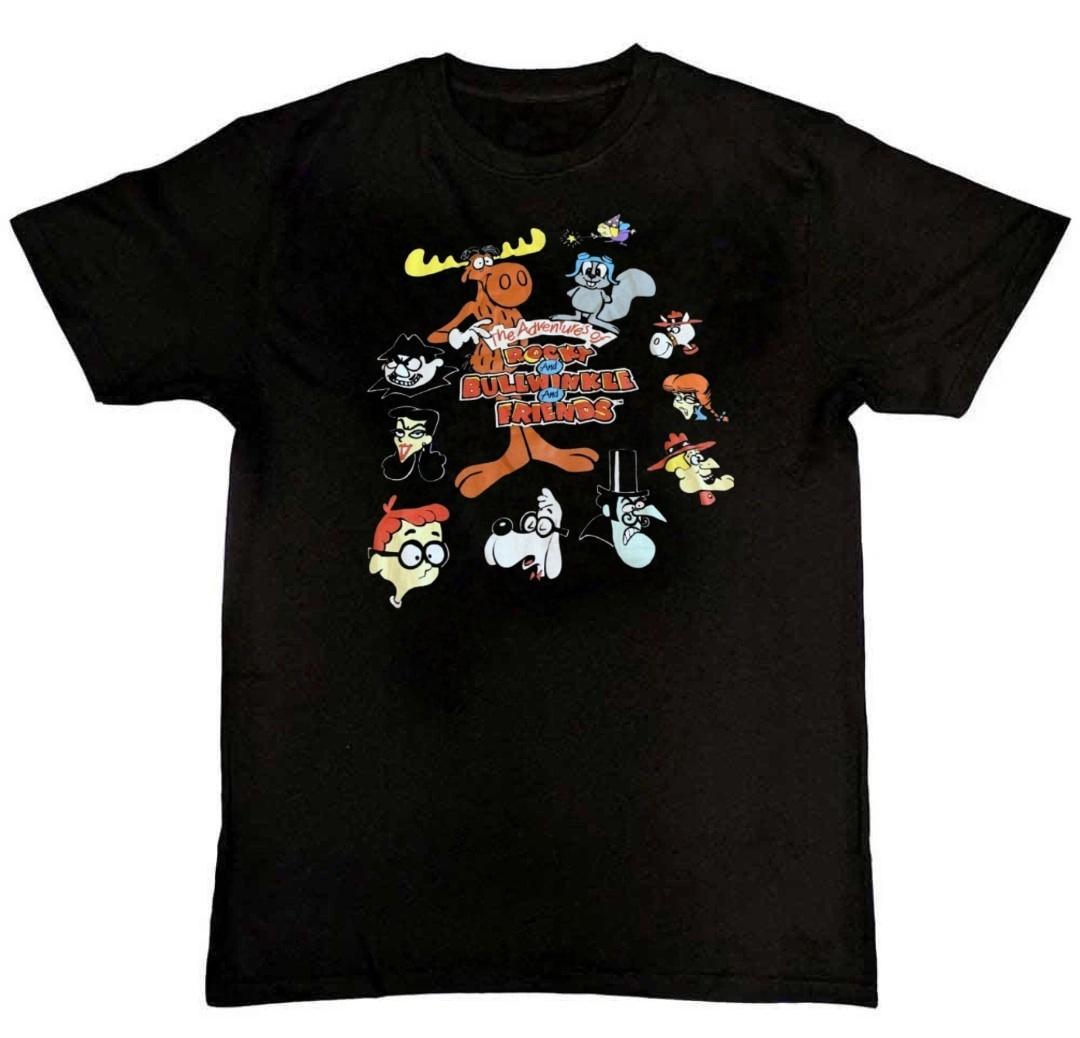 1993 The Adventures Of Rocky Bullwinkle Friends Mens T-Shirt S