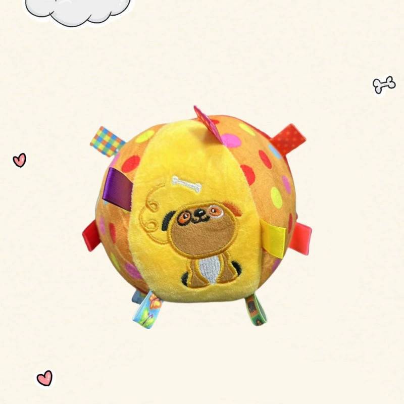 Pet Soccer Bell Dog Toy Plush Ball For Chewing And Playtime Fun For Small Dogs Dog