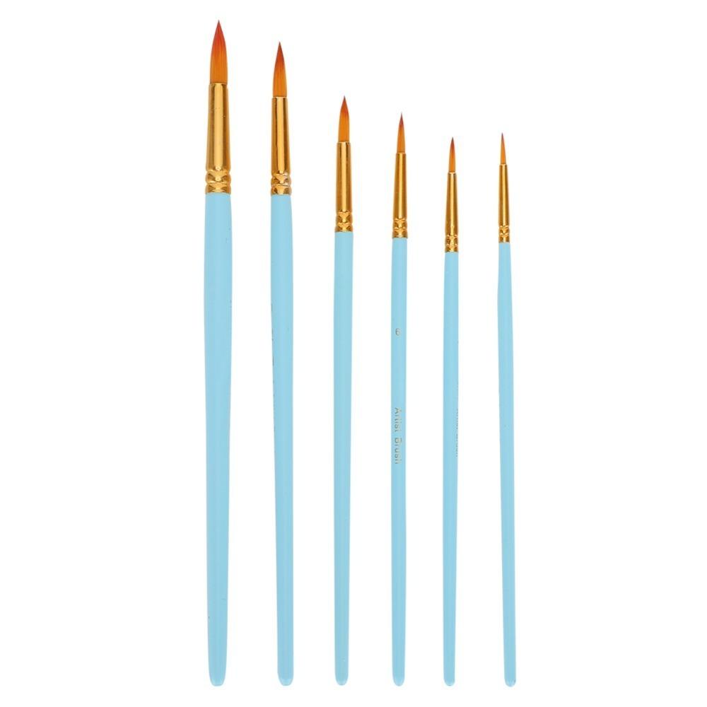 6PCS pointed brush ends watercolor outline pen set nylon drawing tools  beginner daily practice Hook Line Pen