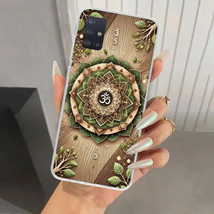Mandala Chakra Insist Yoga Phone Case for Samsung Galaxy A52 A32 A22 A12 A02S A50S A30S A10S Note 20 Ultra 10 Plus S10 A31 A20 A