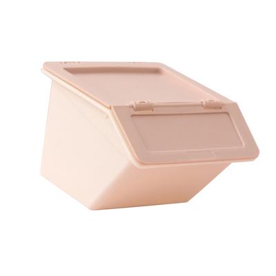 Mini-Desktop-Aufbewahrungsbox aus Kunststoff, stapelbar, niedlicher Mini-Schreibtisch-Organizer mit Klappdeckel für Schreibwaren