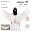 Peng Ge Angel & Swallow Wings: White Feather Wings for Children & Adults - Ideal for Bride, Flower Girl, or Costume Performances.