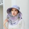 Hat Women'S Summer Thin Outdoor Sun Hat Mouth Mask Anti-Ultraviolet Work Sun Hat Cover Face Tea Picking Sun Hat