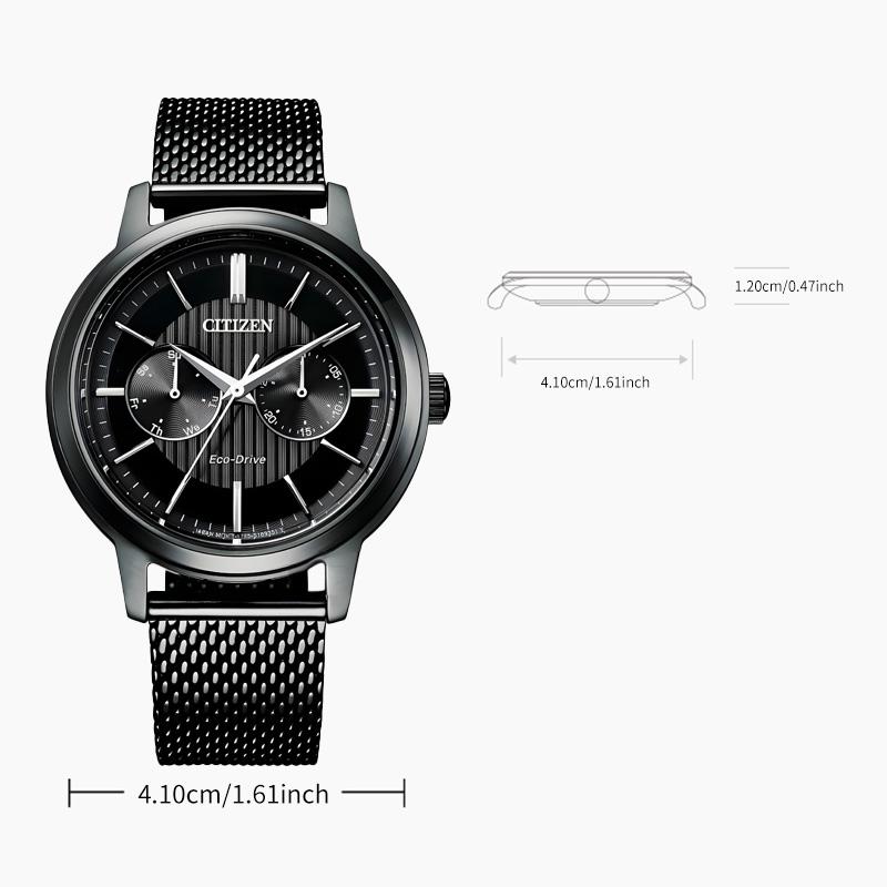 citizen eco-drive watch, men's waterproof watch, BU4034-82E