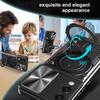 Slide Lens Push Window Armor Funda for Samsung Galaxy S25 Edge 5G Case for Galaxy S25 Slim Case Magnetic Rotate Ring Stand Cover