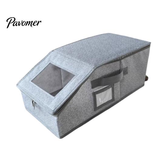 Baseball Cap Storage Box Organizer, Stackable Hat Box, with Clear Window Lid Durable Design, Container for Caps Snaps Trucker Hats Dustproof