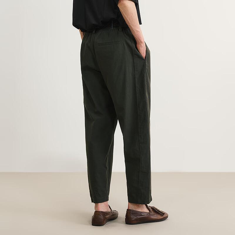 CROQUIS Men's 2025 Summer Loose Fit Curved Casual Pants