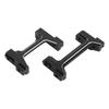 Aluminum Front and Rear Bumper Mounts Set RC Bumper Mount for TRX4M 1 18 RC Crawler Black