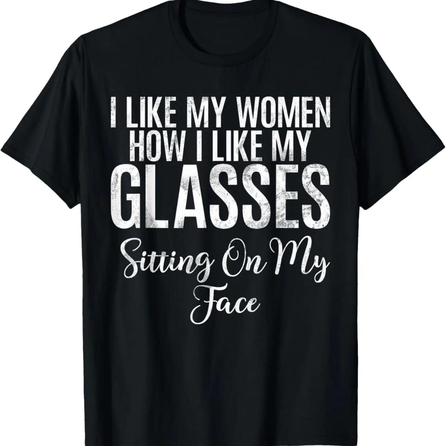 

I like my Women how i like my Glasses funny Lesbian T-Shirt XXXXXL чорний