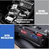 Pack-1 Car Gap Center Storage Box, Leather Car Seat Gap Filler Storage, Universal Car Seat Organizer, Car Accessories for Phones, Glasses, Keys,