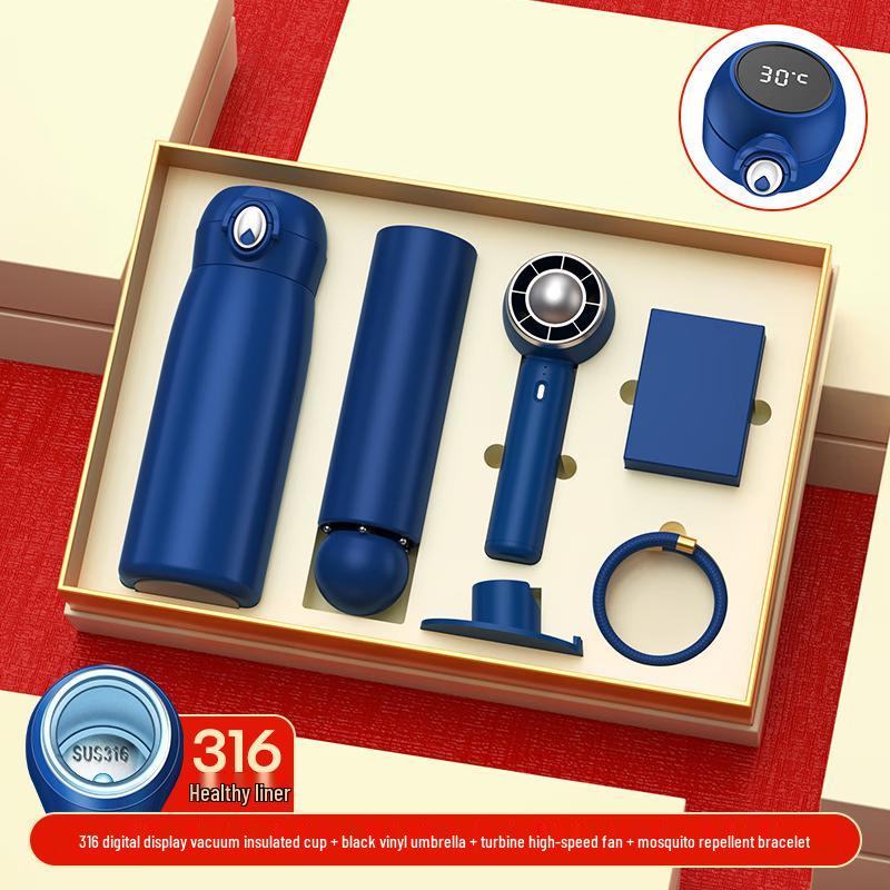 Sapphire Blue Thermos & Multi-Item Gift Set