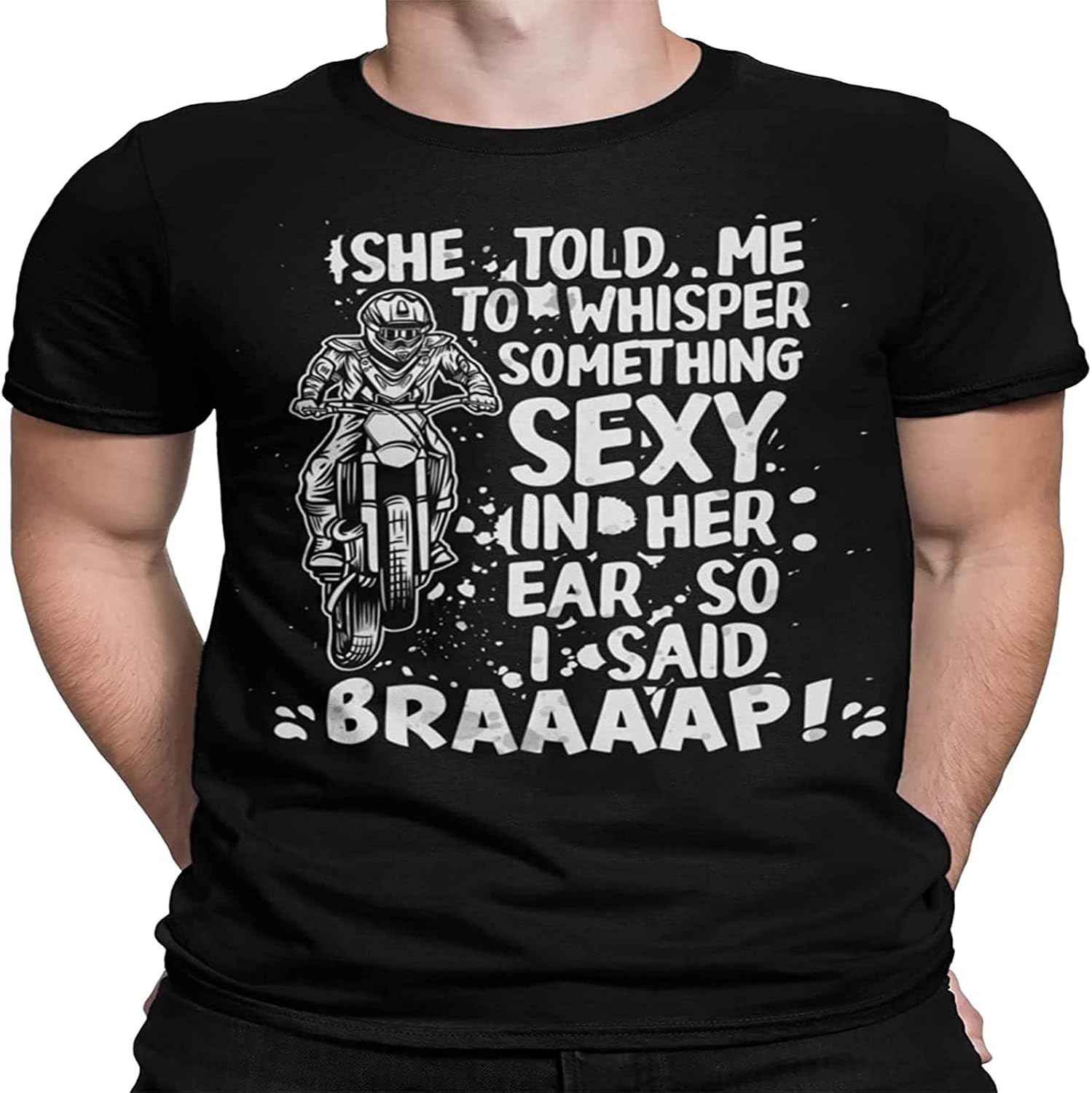 Funny Motocross T Shirt Damen Kurzarm Mx Rider Motorbike Gift Idea Motorcycle Dad Christmas 3XL чёрный