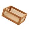 User Friendly Wooden Storage Basket Efficient and Portable Bamboos Woven Organizers for Desk Vanity or Office Supplies