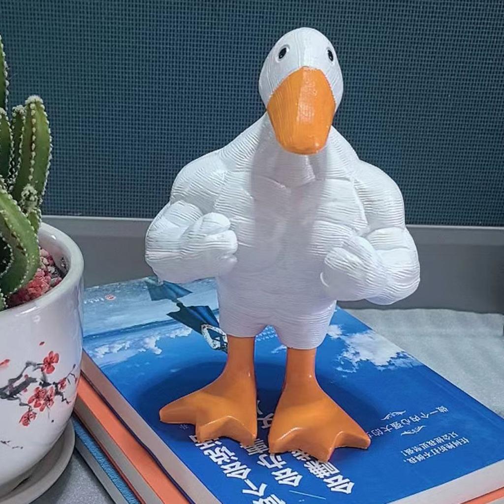Muscle Duck Key Storage Set for Home Entry Door and Hallway Decor - Strongman Resin Artwork