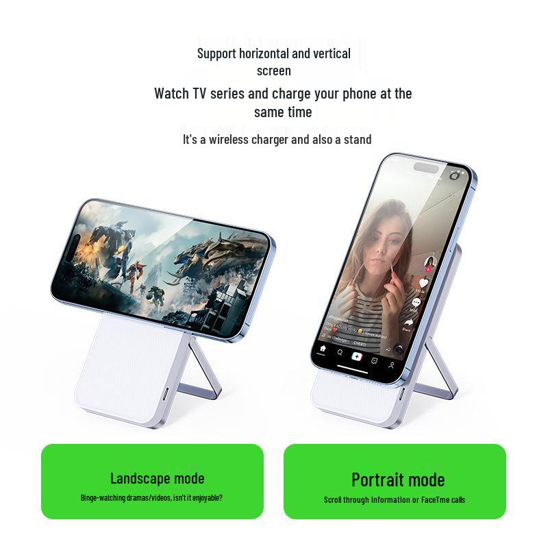 Magnetic Foldable 3-in-1 Wireless Charger for Apple, MagSafe-Compatible, 15W Fast Charging