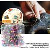 500Pcs Bottle Multicolor Straight Pins Beads Needles Quilting Pins Fabric Covered Pin Cushion Bottle Sewing Craft