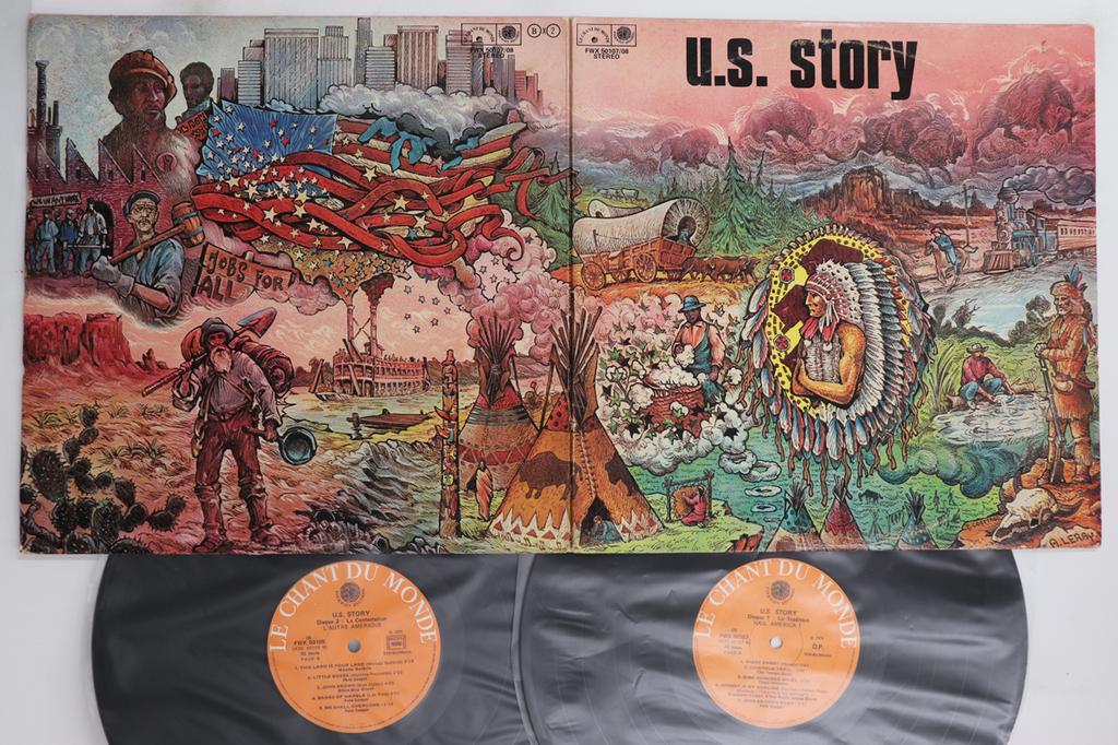LP Record VARIOUS - U.S. Story : Bicentenaire Des Etats FWX5010708 Le Chant Du Mon 1976 France World Music Used