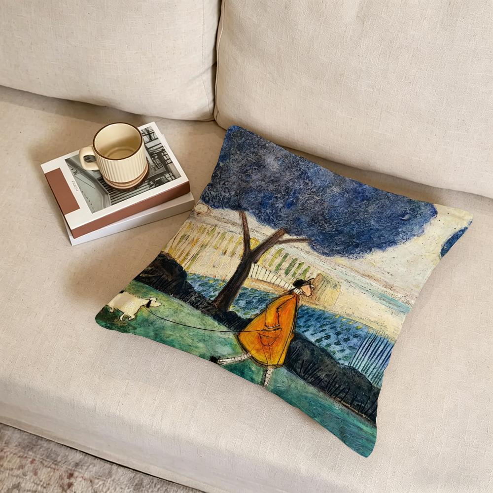 S-Sam Toft Art Cushion Cover Fabric Soft Furnishing,Pillowcase, Cushion Cover, Sofa Pillow, Home Decoration