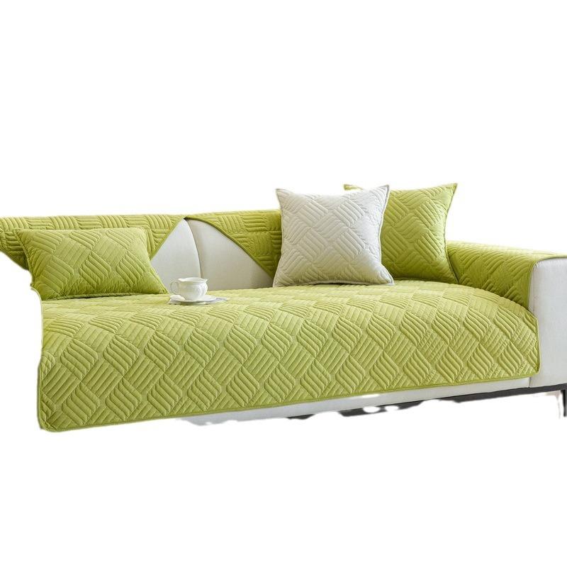Simple Modern Sofa Cushion Plush Embroidery Winter Non-Slip Fabric Seat Cushion Nordic Four-Season Universal Sofa Cover Towel