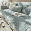 Quilted Plain Cover For Sofa L Shaped Sofa Seat Cover Non -Slip Thickened Velvet Soft Leather Couch Chair Slipcover Warm