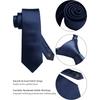 Mens Silk Tie 8Cm Solid Red Blue Necktie Handkerchief Cufflinks Gift Box Set Formal Ties For Man Workplace Business Wedding Gift