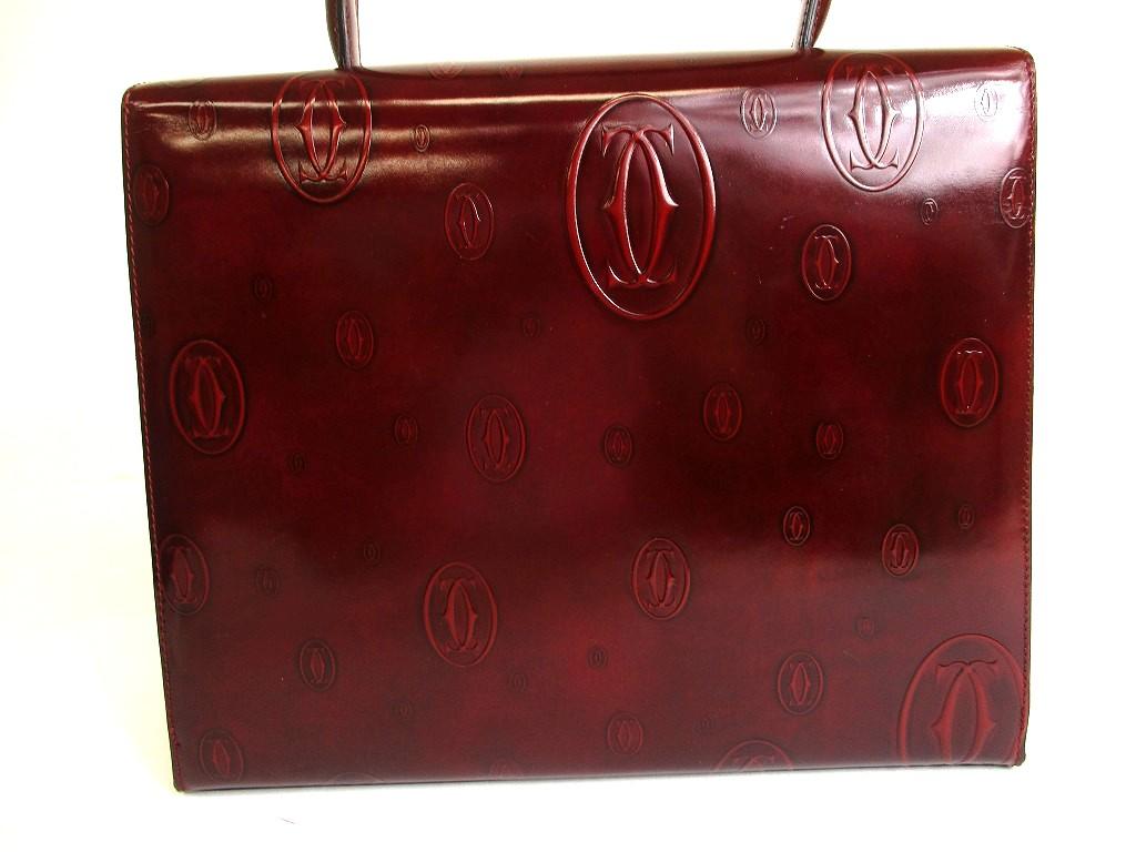Authentic Cartier Leather Bordeaux Happy Birthday Hand Bag Purse #a881  Refurbished