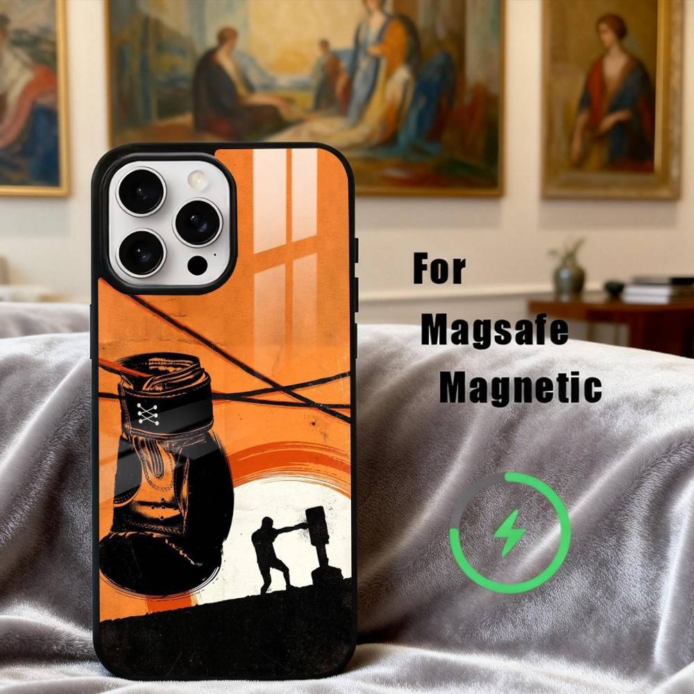 Boxing Gloves Phone Case For iPhone17,16,15,14,13,12,11 Plus,Pro Max Magnetic For Magsafe Wireless Charging