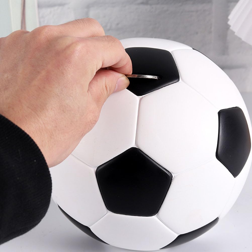 Piggy Bank Soccer Ball Plastic Piggy Bank Coin Jar Money Box Kids Soccer Ball Sports Themed Coin Bank Container Soccer Ball Saving Stylish Home Decor