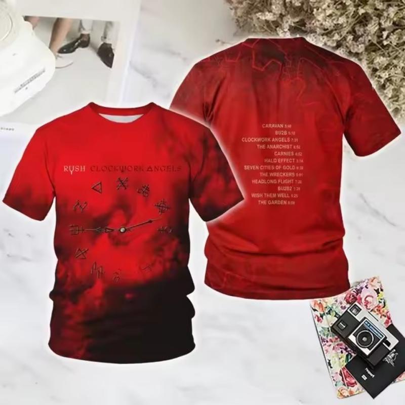 Beliebte Rock Rush 3D-Druck T-Shirts Sommer Neu Herren Damen Hip Hop Trend Kurzarm T-Shirt Street Locker Lässig Übergroß Y2k Top