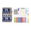 Aluminum Alloy Crochet Hooks Set, Ergonomic grip Handles Yarn Knitting Kit with Case for Arthritic