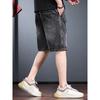 High-end Denim Shorts Men's Summer Washed Old American Retro Five-point Pants Loose Trend Tooling Middle Black Cargo Pants