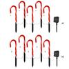 5PCS Solar Candy Cane Lights Outdoor Christmas Decorations Christmas Solar Powered Lights 8 Modes Christmas Candy Garden Lights