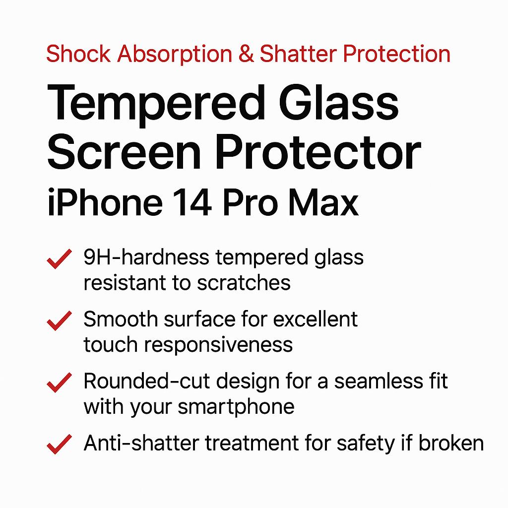 IPhone 14 Pro Max Temperli Cam Ekran Koruyucu