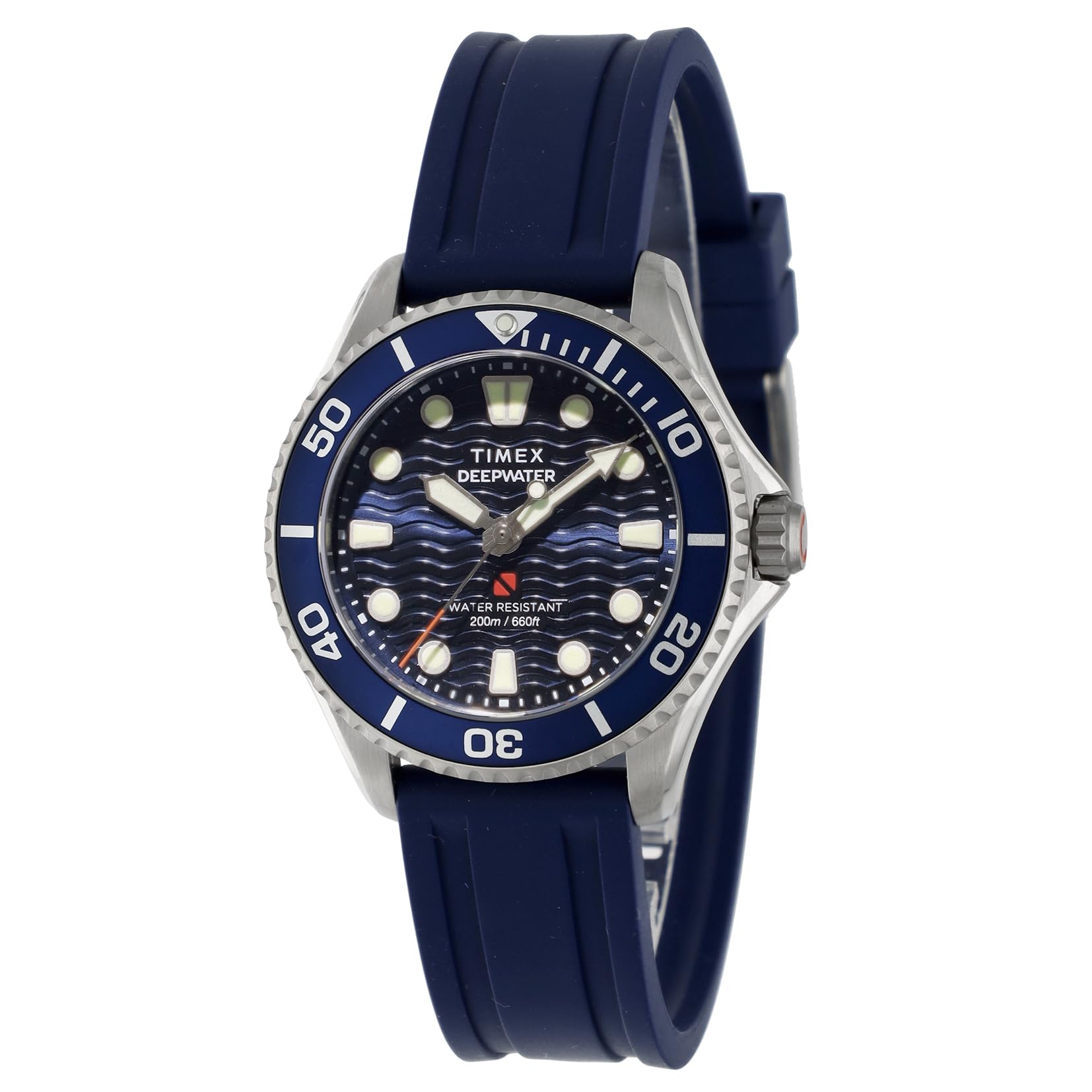 

TIMEX Чоловічий годинник Deepwater Meredian 200, Кварцовий механізм, Водонепроникність 20 АТМ, Сапфірове скло, Синій циферблат, TW2Y40300 [Оригінал]