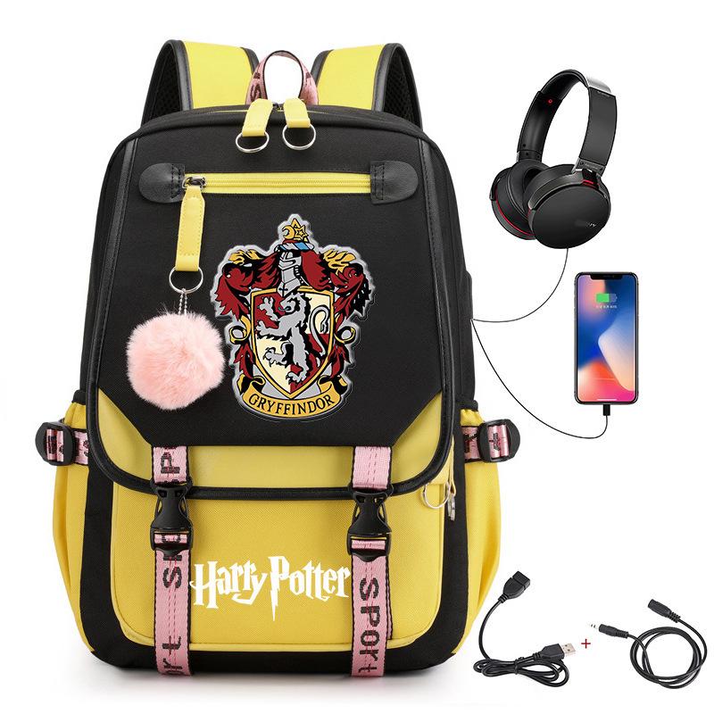 3 Piece School Backpack Set for Students Large Capacity Oxford Cloth Schoolbag with Shoulder Strap and Pencil Case