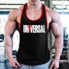 O-Neck Sleeveless Men Vest Breathable Summer Letter Print Fitness Vest Top Sportwear