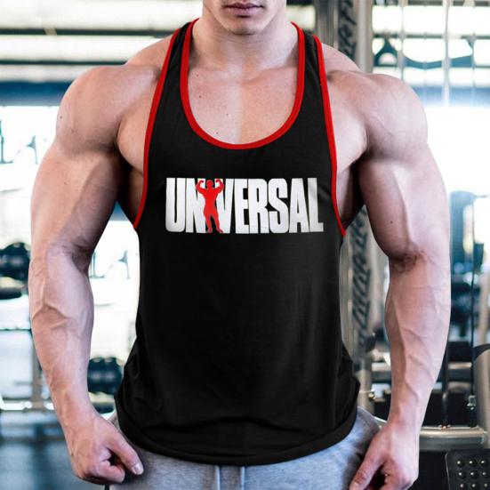 O-Neck Sleeveless Men Vest Breathable Summer Letter Print Fitness Vest Top Sportwear