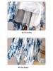 Yunnan Hand-Dyed French Design High-Waist Ruffle Midi Skirt