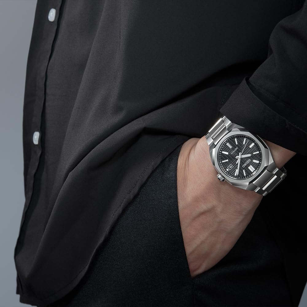 Seiko Astron NEXTER 3. Kolekcja Tytanowy Zegarek Solarny Sterowany Radiowo, Czarny, Srebrny, SBXY063, Męski, Lekki