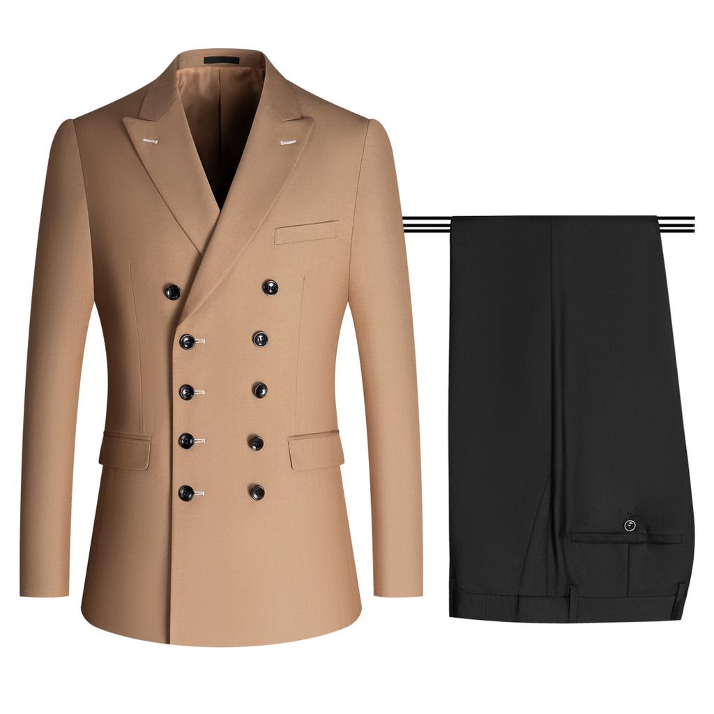 Men's Suit Suit TWO-piece Korean Version Slim Suit Men's Business Professional Dress Best Man Groom Wedding Dress