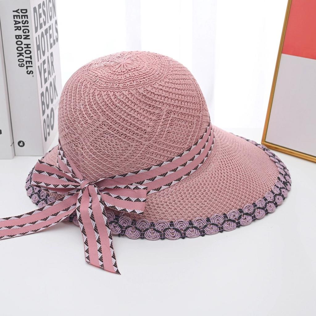 Hat Women's Summer Big Brim Straw Hat Women's Sun Hat Mother In the Elderly Sun Hat UV Protection Sun Hat