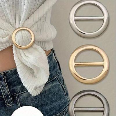 Multifunctional Metal Scarf Clips - Elegant Fashion Accessories, Versatile Styling Clips for Fixing Short Sleeve or Dress Shirts