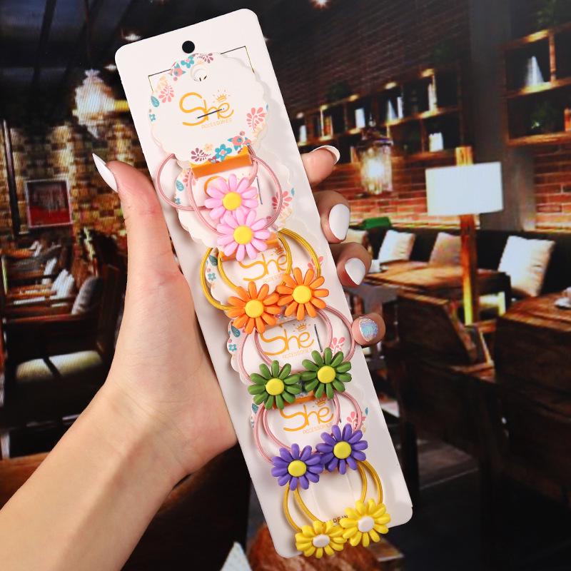 Cartoon Animal Flowers Princess Scrunchie Children Girls Kids Elastic Hair Rubber Bands Accessories Tie Hair Ring Rope Headdress