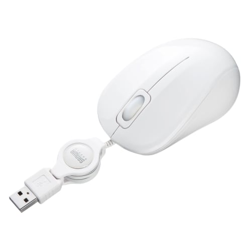 

Sanwa Supply MA-MBSK315W Antibacterial/Quiet Wired Winding Blue LED Mouse (White)