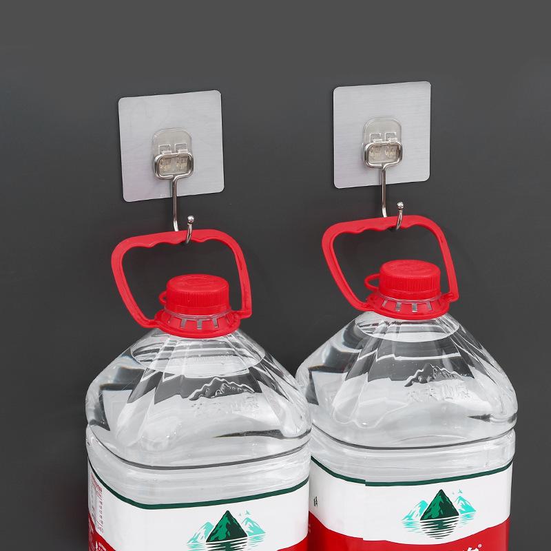 Transparent No-Drill Strong Adhesive Hooks for Bathroom & Kitchen – No Trace, High Load-Bearing Capacity