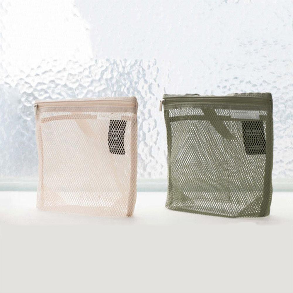 Mesh Makeup Organizer Portable Convenient Shower Bag Solid Color Tote Bag Simple Robust Hanging Pouch Bath Mesh Pockets