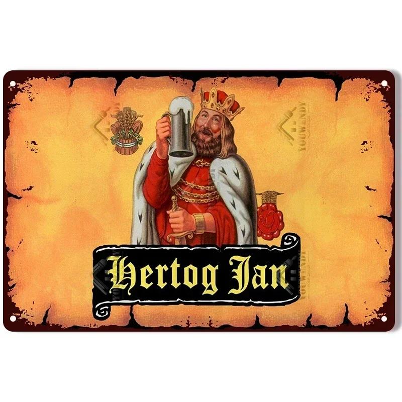 

Retro Hertog Jan Metal Sign - Exquisitely Crafted Tin with Vivid Paint, Ideal for Bar & Club Decor to Create a Mesmerizing Mural 20x30cm（7.8x11.8inch）
