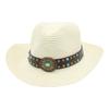 Color summer sunscreen straw hat jazz hat European and American western new fashion outdoor sunshade sunscreen denim