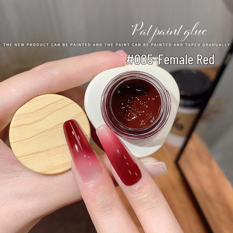 

Red Solid Patting Gel: 2025 High-Saturation Gradient Whitening Blush Nail Polish
